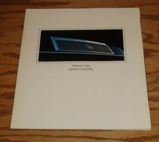 1990 Chrysler Lebaron Coupe & Convertible Sales Brochure 90