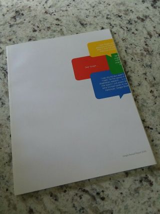 2006 Google (alphabet) Annual Report To Shareholders. .  Scarce