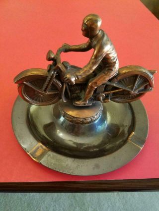 Vtg 40s Motorcycle Trophy Not Engrave Harley Davidson