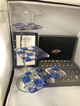 Star Trek Official Tridimensional Chess Set 3d Franklin Limited Edition