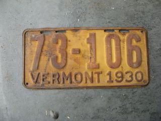 1930 30 Vermont Vt License Plate Rustic Antique 73106