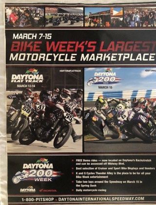 Harley Davidson Daytona 200 Bike Week Poster 2014 Out Of Robison Harley Davidson