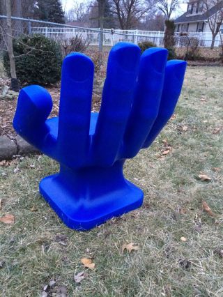 GIANT Cobalt Blue HAND SHAPED CHAIR 32 