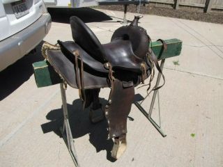 Rare Antique C1909 Snyder & Miller Grangeville Idaho High Back Saddle