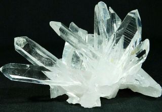 Ten Perfect Points On This Museum Quartz Crystal Cluster From Arkansas 367gr E