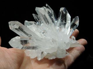 Ten Perfect Points on This Museum Quartz Crystal Cluster From Arkansas 367gr e 4