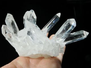 Ten Perfect Points on This Museum Quartz Crystal Cluster From Arkansas 367gr e 5