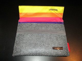 American Airlines Aircal Amenity Kit I Pad Mini Holder Heritage Empty Bag Kindle