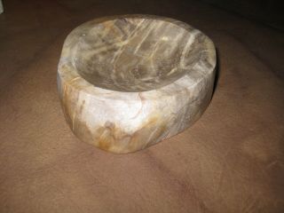 Petrified Wood Polished Bowl Smooth Edges 1.  8 Kg / 4 Pounds Indonesia Ash Tray 4