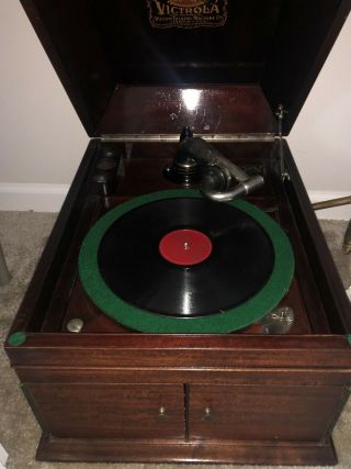 Antique Victor Talking Machine Style Vv - Ix Oak Phonograph