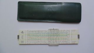 Vintage German Faber - Castell 62/83n Novo Duplex Slide Rule Calculator Ruler&case