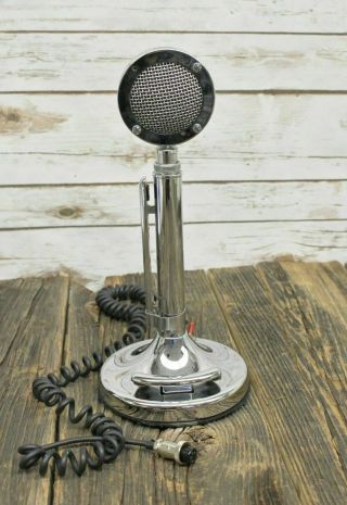 Vintage D - 104 Astatic Silver Eagle 5 Pin Lollipop Microphone Cb Ham Radio