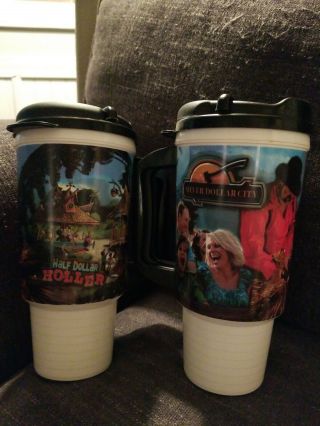 2 Silver Dollar City 2011 Refillable Mugs Grandfathered For Refills Pair