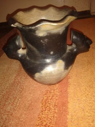 Antique Catawba Indian Pottery Effigy Pot