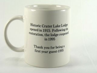 CRATER LAKE LODGE National Park Coffee Mug Cup 1995 After Renovation 2