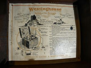 1922 Westinghouse Aeriola Senior Type RF Model WD - 11 1 - Tube Radio 1268 4