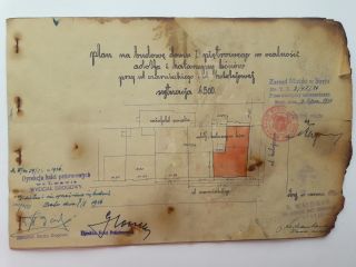 Poland Big House Project Document Plan Stryi Ukraine 1936 Three - Storey Estate