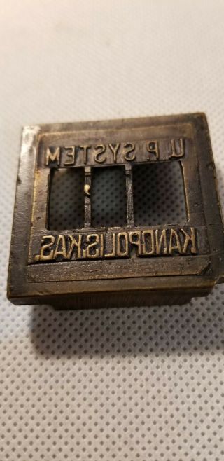 Brass Ticket Stamp Dater Die,  Kannapolis,  Ks,  Union Pacific