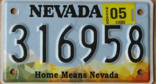 Nevada / Home Means Nevada Motorcycle License Plate 316985