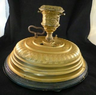 Victorian Germany Christmas Tree Stand Rotating Musical Music Box W/key Gold