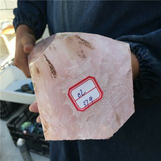 19.  71LB Natural Rose Pink Quartz Obelisk Crystal Wand Point Healing hOL374 9