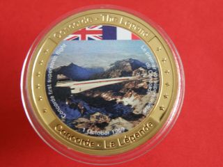 Commemorative Medal - CONCORDE THE QUEEN OF AVIATION Gold Plated Proof (OS01) 2