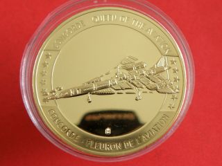 Commemorative Medal - CONCORDE THE QUEEN OF AVIATION Gold Plated Proof (OS01) 3