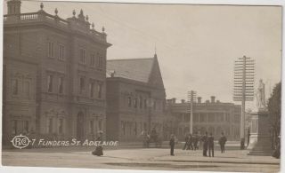 Vintage Postcard Flinders St Adelaide South Australia 1900s