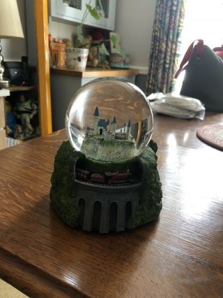 Harry Potter Order Of The Phoenix Hogwarts Snow Globe With Wind Up Music Train