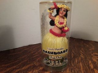 Vtg Bobble Nodder Dancing Dashboard Hawaiian Hula Girl Kc Co Ltd 6 1/2” Tall