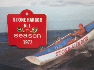 1972 Stone Harbor Jersey Seasonal Beach Badge/tag 47 Years Old