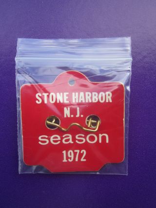 1972 STONE HARBOR JERSEY SEASONAL BEACH BADGE/TAG 47 YEARS OLD 6