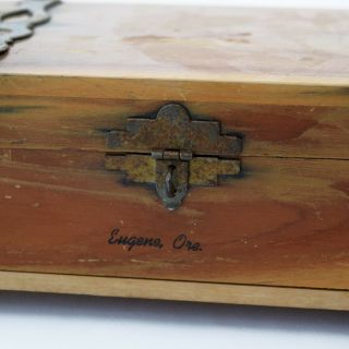 Vintage 1959 OREGON 100th ANNIVERSARY CELEBRATION Wood Box Hinged Lid 8