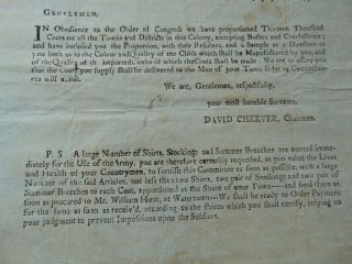 1775 REVOLUTIONARY WAR BROADSIDE - CONGRESSIONAL ORDER TO CLOTHE THE ARMY 4