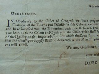 1775 REVOLUTIONARY WAR BROADSIDE - CONGRESSIONAL ORDER TO CLOTHE THE ARMY 5