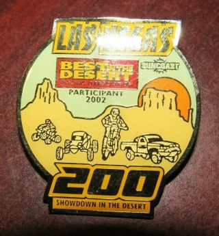 2002 Best In The Desert Offroad Race Participant Pin - Las Vegas,  Nv Nevada