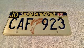 Kansas License Plate 1994