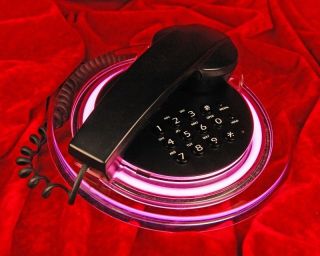 Vintage Neon Glow 1980s Phone Round Glow Ring