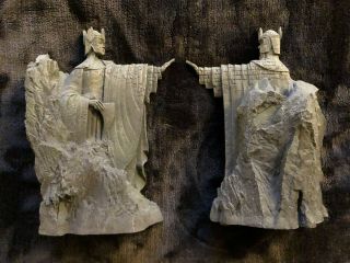 2002 Lord Of The Rings Pair Argonath Sideshow Weta Bookends