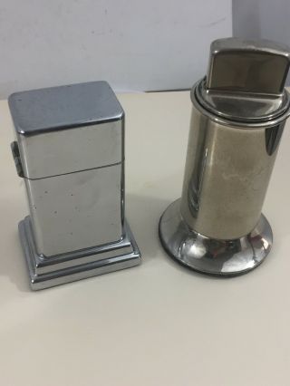 2 Vintage Zippo Table Lighters - 3 Barcroft & Moderne