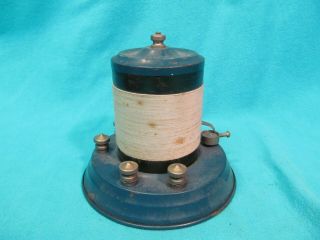 ANTIQUE BLUE CRYSTAL RADIO WITH DETECTOR MADE IN USA 2