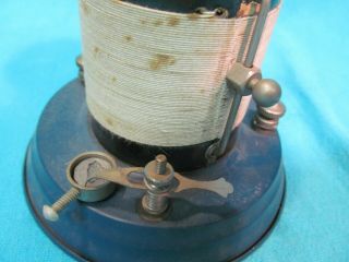 ANTIQUE BLUE CRYSTAL RADIO WITH DETECTOR MADE IN USA 4