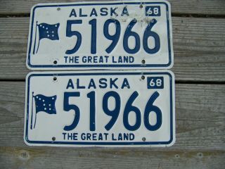 Alaska License Plates 1968 51966