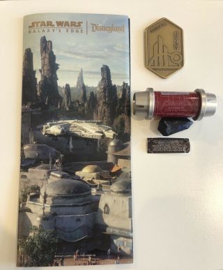 Star Wars Galaxy’s Edge Black Kyber Crystal Gift Card Map Rare Sith Disneyland