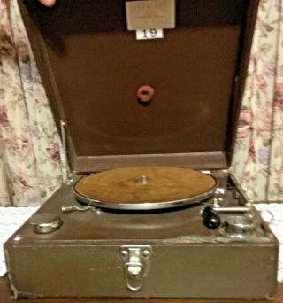 Vintage Watchtower Phonograph Player,  Number 07411 - W