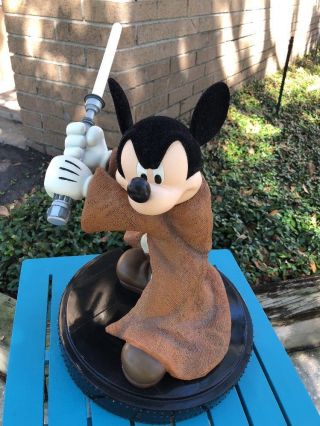 2006 Disney Star Wars Jedi Mickey Mouse Big Fig W/ Light - Up Lightsaber Figurine