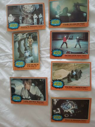 1977 Topps Star Wars Orange 5th Series 7 - Cards