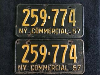 1957 York Commercial License Plates