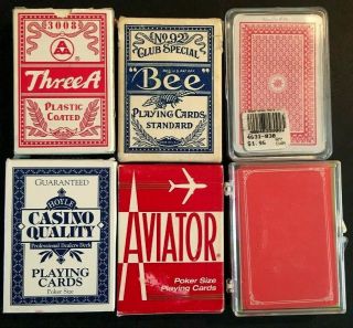 Set Of 6 Vintage Playing Cards Decks All Complete