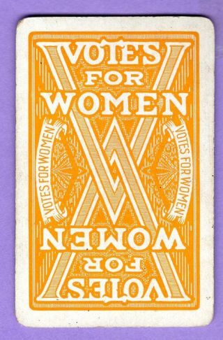 1 Single Swap Playing Card Votes For Women Suffrage Vintage 1920 ? Old